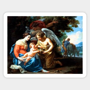 Holy Family Rest on the Flight into Egypt 1640 Charles Poërson Sticker